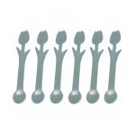 Set de 6 cuill�res moka avec embout forme tulipes