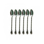 Set de 6 cuill�res moka embout grains de caf�
