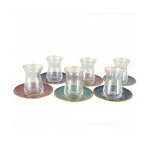 Set de 6 verres et sous tasse  th oriental