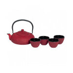 Set thire en fonte et 4 gobelets rouge 1, 2l