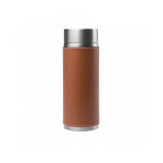 Thire nomade isotherme double paroi inox fourreau cuir cognac 300 ml