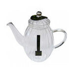 Thire en verre borosilicate forme ovale avec filtre 0, 8l