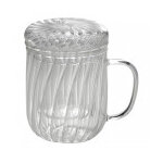 Tisanire 30cl en verre relief avec filtre