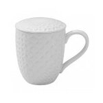 Tisanire infuseur croisillon en cramique blanche 40cl
