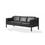 Canap scandinave 3 places noir fredericia