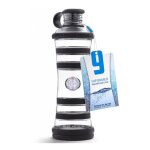 Bouteille i9 en verre intuition bleu indigo