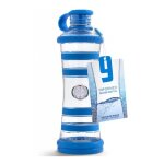 Bouteille i9 en verre relaxation turquoise