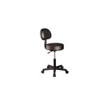 Chaise  roulettes avec dossier noir