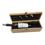Coffret bambou 4 accessoires pour une bouteille