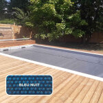 Bche  bulles 9 x 4 m sunibul - bleu nuit - 500 microns - borde 4 cts - bche  bulles prdcoupe ...