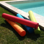 Coussin nomade doodle bleu - 140 x 17 cm - gonflable piscine