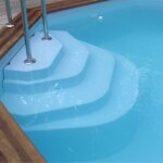 Escalier piscine droit athena 1 m