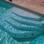 Escalier piscine grande largeur ar�s 1 m