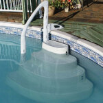 Escalier piscine majestic - piscine fond plat - escalier piscine