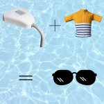 Pack aqualarm + tee - shirt anti - noyade + lunettes de soleil jaune 3 ans