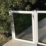 Portillon tirant droite en verre et aluminium - barrire piscine aluminium