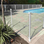 Poteau pour garde - corps en verre - barriere piscine verre