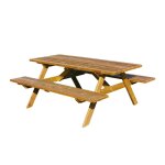 Table pique - nique bois premium rectangulaire - longueur 2 m