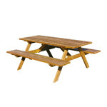 Table pique - nique bois premium rectangulaire - longueur 2 m - tables de pique - nique en bois