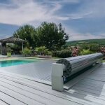 Volet hors sol �lectrique safepoolroll - sur mesure