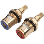 1 - 2 cartouche cramique de rechange pour robinet tete de robinet a disques en ceramique chaud et froid ...