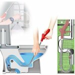 1. 3m furet d�boucheur canalisation wc d�boucheur � manivelle avec griffe daigle