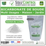 15 kg de bicarbonate de soude multi usages maison et jardin 100% naturel sachet zip refermable