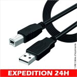 1. 8m cble dimprimante usb a - b noir pour tous hp imprimantes inclus deskjet photosmart laserjet officejet ...