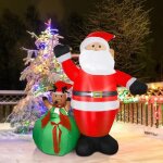 1. 8m pre nol gonflable avec lan avec lumires led dcoration gonflable pour jardin fte de nol intrieur ...