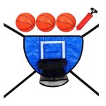 1 ensemble panier de basket mini trampoline fixation panier basket trampoline match de basket - ball ...