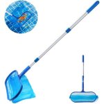 1 kit puisette de fond pour piscine avec manche tlescopique en aluminium puisette piscine filet de ...