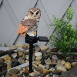 1 lampe solaire de jardin � led marron flamant rose hibou �clairage ext�rieur �tanche veilleuse d�corative ...
