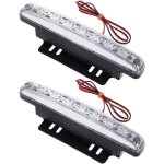 1 paire de lampes led haute puissance �tanches 12 v 8 led drl feux de jour pour voiture (lumi�re blanche) ...
