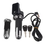 1 paire poign�e dacc�l�rateur en aluminium �cran lcd acc�l�rateur de torsion avec c�ble et cl� pour v�lo ...