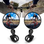 1 paire r�troviseur v�lo universel - miroir convexe hd 360� r�glable - diam�tre du miroir 8 cm - pour ...