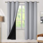 1 paire de rideaux occultants pour chambre à coucher rideaux épais disolation thermique double noir (107 ... 1 paire de rideaux occultants pour chambre à coucher rideaux épais disolation thermique double noir (107 ...