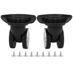 1 paire de valise noire sourdine double range roue universelle de remplacement de bagages fournitures ...