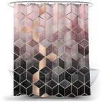 1 pc rideau de douche géométrique simple rideau suspendu en tissu de douche (rose 180200 cm) 1 pc rideau de douche géométrique simple rideau suspendu en tissu de douche (rose 180200 cm)