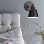 1 pice applique murale intrieure - avec interrupteur  tirette - kuangfushang - industrielle vintage ...