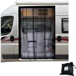 1 pi�ce - rideaux de camping - car � fixation auto - agrippante renforc�e - moustiquaires pour portes ...