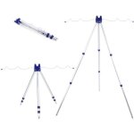 1 pi�ces support de tr�pied de canne � p�che support pliable en alliage daluminium 5 p�les pour piscine ...
