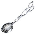 1 pince � nourriture en acier inoxydable pour cuisine cr�ative pince � pain pour buffet (argent)