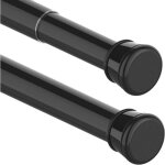 1 tringle  rideaux tlescopique sans perage pour salle de bain fentre penderie 73 - 145 cm noir (diamtre ...