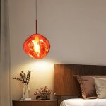 1 x lampe � suspension sph�rique boule en verre de couleur or rose �20cm contemporain luminaire lustre ...