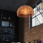 1 x lustre lampe en rotin vintage suspension rustique e27 25cm abat - jour panier en rotin marron pour ...