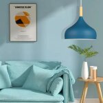 1 x lustre suspension luminaire moderne style scandinave forme de goutte bleu foncé Ø24cm plafonnier ... 1 x lustre suspension luminaire moderne style scandinave forme de goutte bleu foncé Ø24cm plafonnier ...