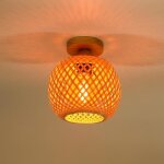 Plafonnier - smotop - bambou - �25 cm - style boh�me naturel