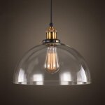 Lustre suspension - smotop - abat - jour verre fait main - culot e27 - style vintage industriel