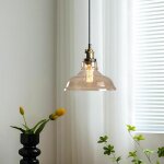 1 x verre r�tro suspension luminaire industrielle vintage e27 lustre eclairage de plafond lampe grand ...