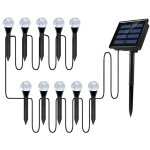 10 en 1 spot solaire extrieur led jardin pelouse paysage chemin applique murale